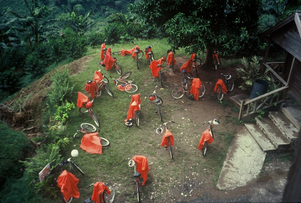 Rainy bikes on a Jamaica mountain