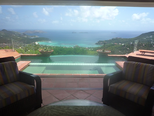 The view from Steve Martin's villa on St. Barts. (Long story—and no, he wasn't there.)