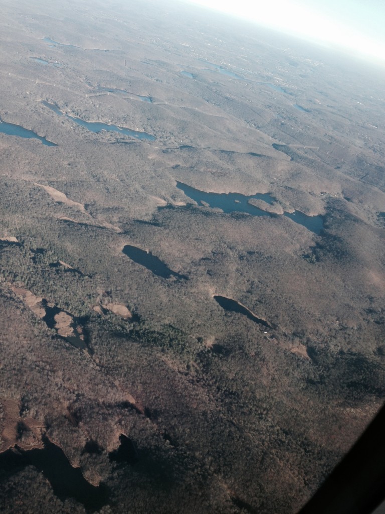 Flying low over New York state south of Albany